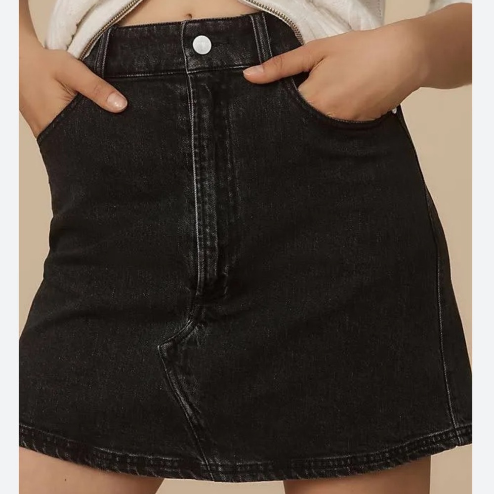 Anthropologie Black Mini Skirt